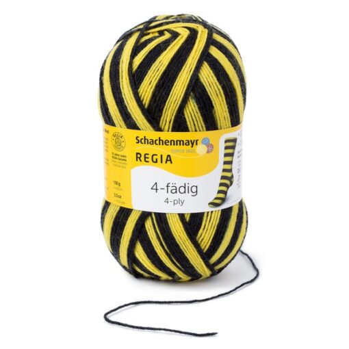 Regia 4ply Color 100g 05391 | schwarz-gelb color - Image 2
