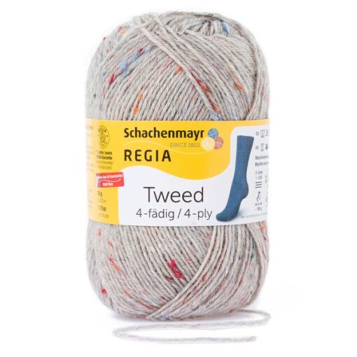 Regia 4ply Tweed 100g 00090 | hellgrau tweed - Image 2