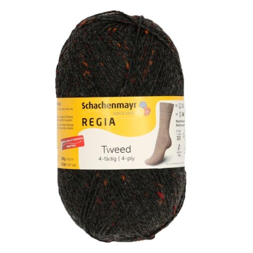 Regia 4ply Tweed 100g 00098 | anthrazit tweed - Image 2