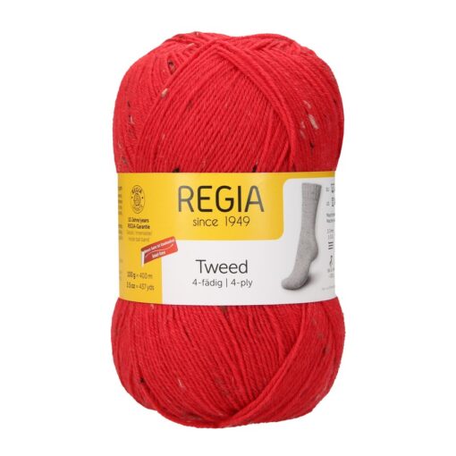 Regia 4ply Tweed 100g 00030 tomatipunane - Image 2