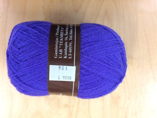 Nr 106 "kärts" lilla 100 g 100% villane. - Image 2