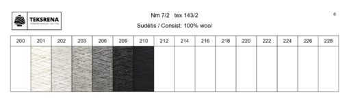 Nr 201 100 g (valge) 100% villane.