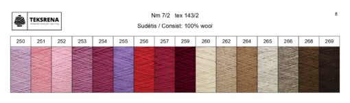 Nr 266 Hallikaspruun 100 g 100% villane.