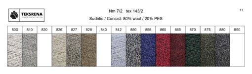 Nr 850 100 g 80% villane + 20% polüester.