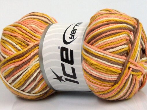 Plaid Cotton White Salmon Gold Camel 54349 - Image 2